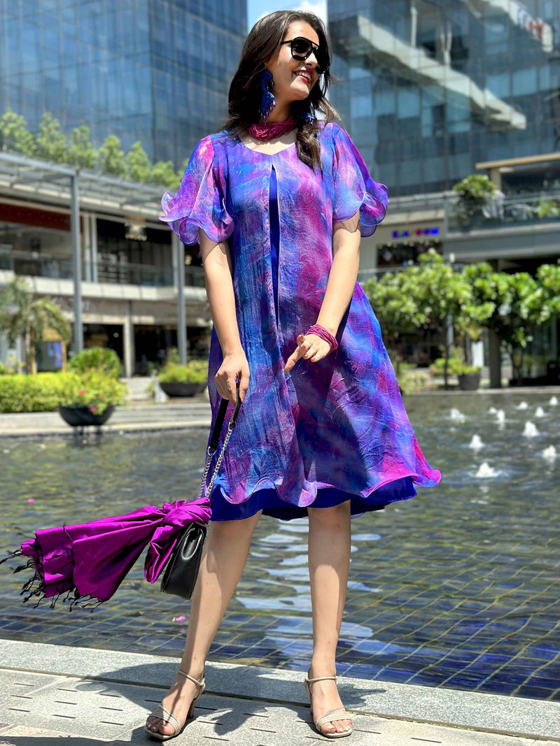 IRVINA PARISIAN PASSION PURE CHIFFON DRESS