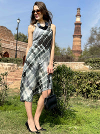 CAROL ANSEL ADAMS INSPIRED PURE SILK SHIBORI PLEATED DRESS