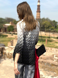 CELINE ANSEL ADAMS INSPIRED PURE SILK TESSELLATION TUNIC SET