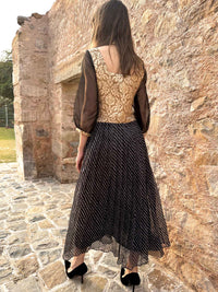 CLARISSA ANSEL ADAMS INSPIRED BROCADE DRESS