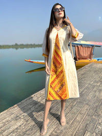 KATIE GORGEOUS KASHMIR PATOLA SILK PATCHWORK DRESS