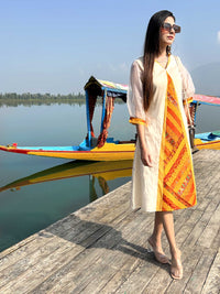 KATIE GORGEOUS KASHMIR PATOLA SILK PATCHWORK DRESS