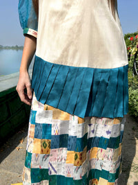 KATHY GORGEOUS KASHMIR PATOLA SILK PATCHWORK DRESS