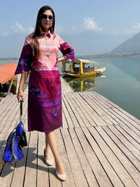 KAROLINE GORGEOUS KASHMIR PATOLA SILK PATCHWORK DRESS