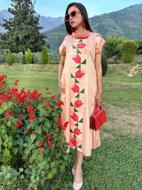 KEIRA GORGEOUS KASHMIR PATOLA SILK PATCHWORK DRESS