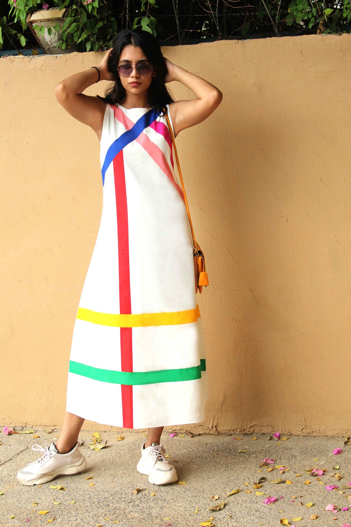 MARTHA MONDRIAN HAND WOVEN COTTON DERBY DRESS